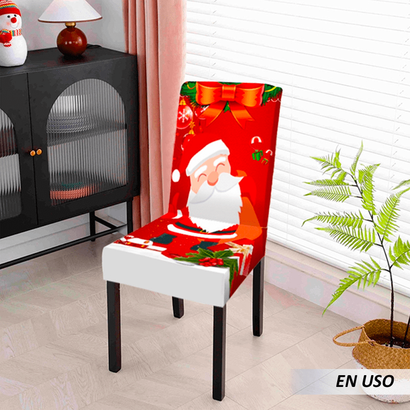 Forro para sillas diseño navideño - Imagen 5