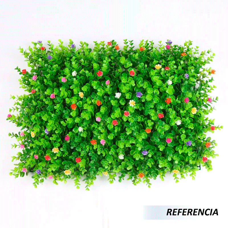 Césped decorativo artificial con flores - Imagen 4