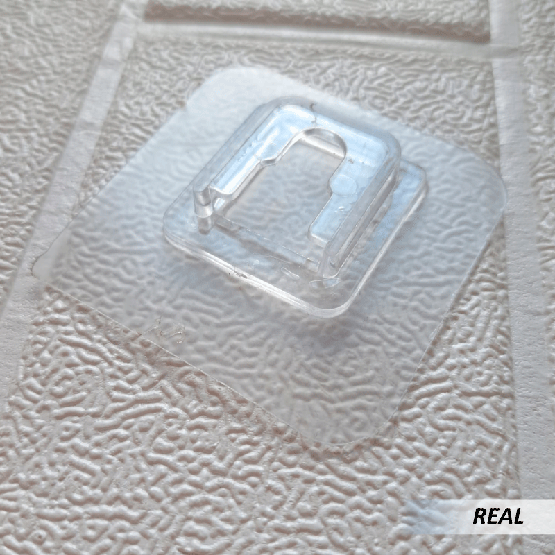 Gancho adhesivo doble transparente - Imagen 3