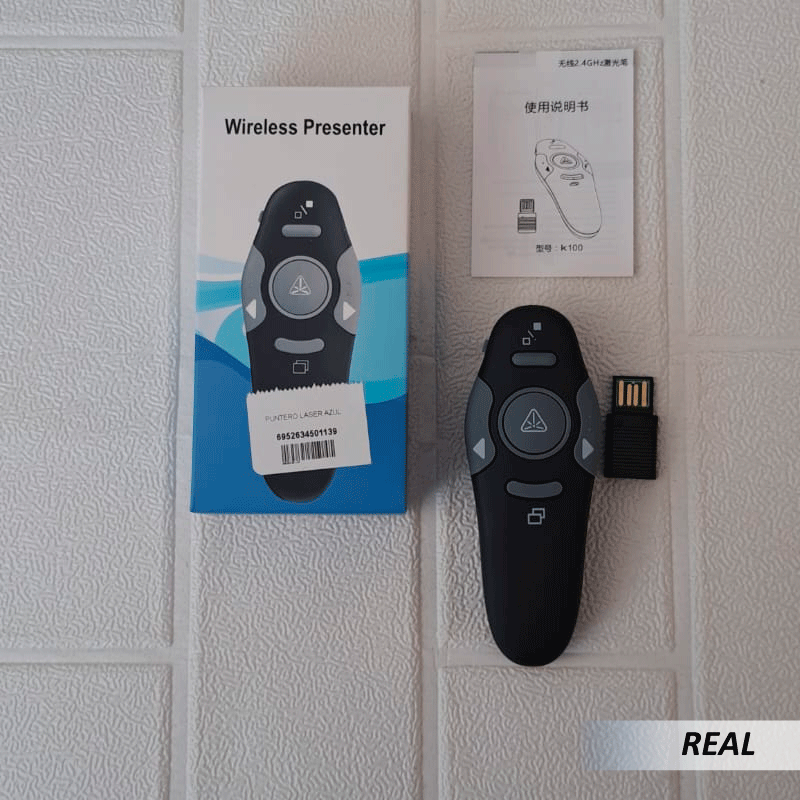 Control remoto inalámbrico de presentación láser