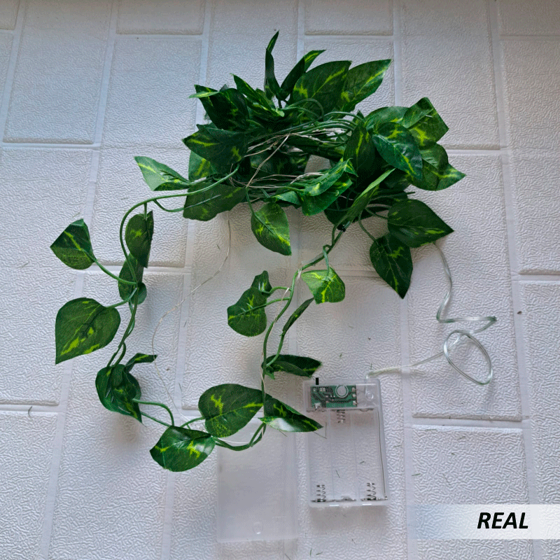 Guirnalda de hojas artificiales con luz led - Imagen 3