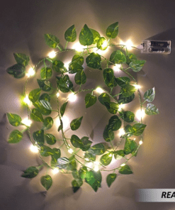 Guirnalda de hojas artificiales con luz led