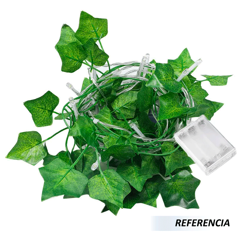 Guirnalda de hojas artificiales con luz led - Imagen 4