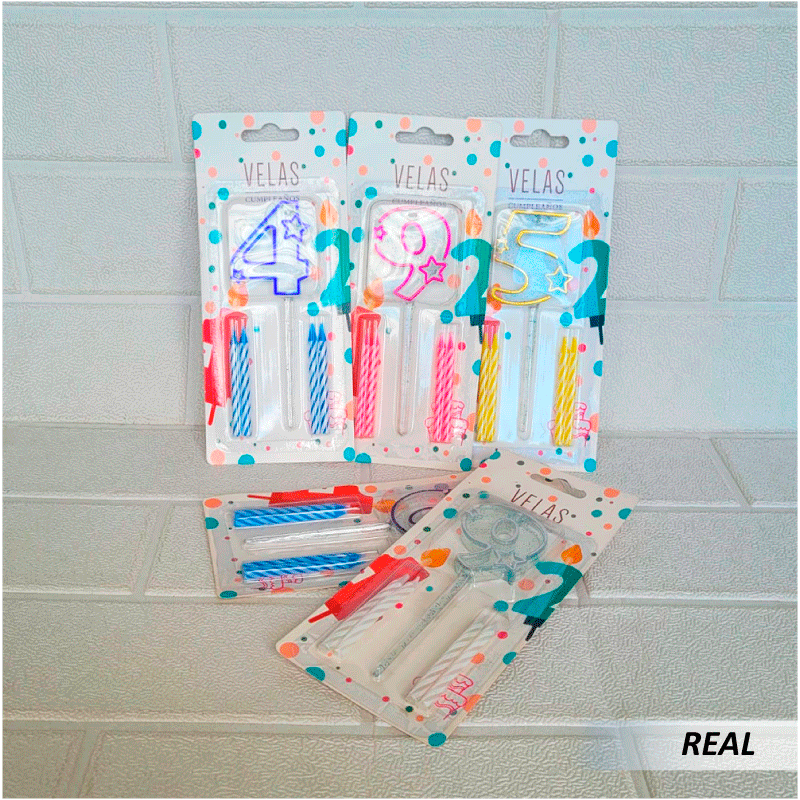 Velas de números para decoración de pasteles
