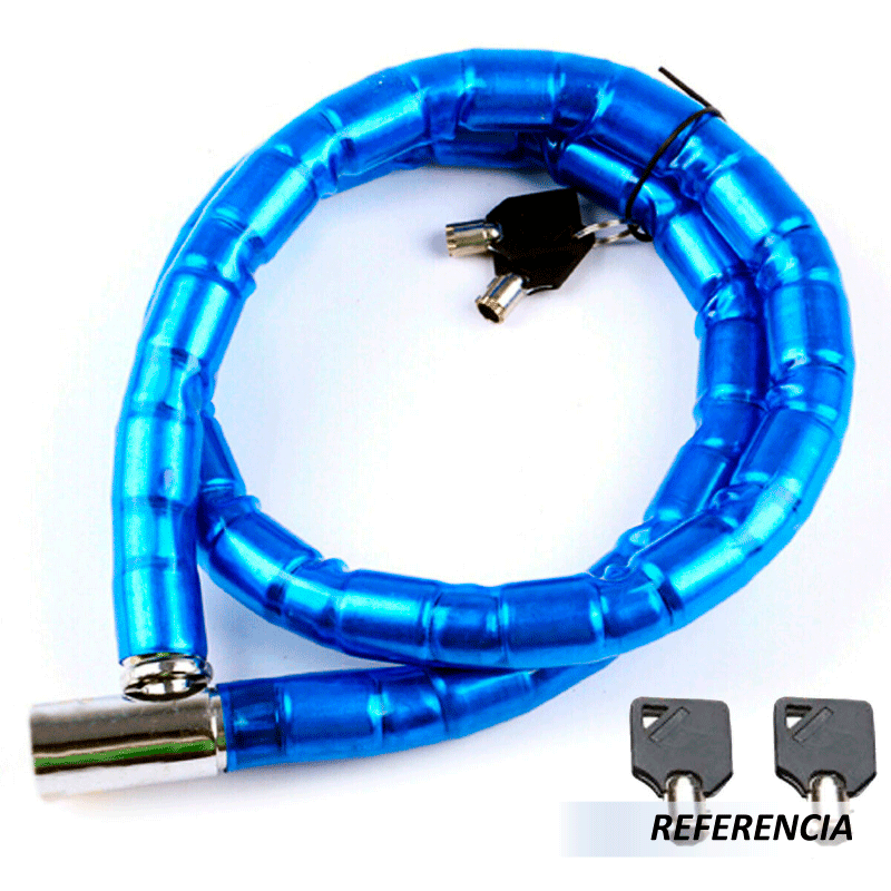 Cadena candado pitón para motos color rojo - Imagen 4