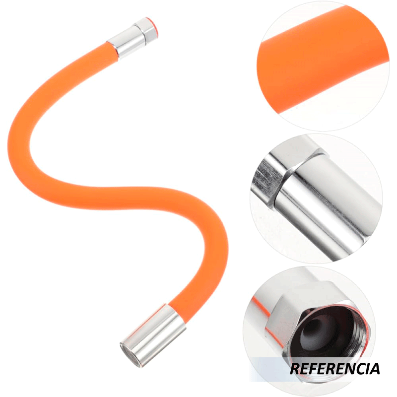 Llave de grifo flexible anaranjada - Imagen 4