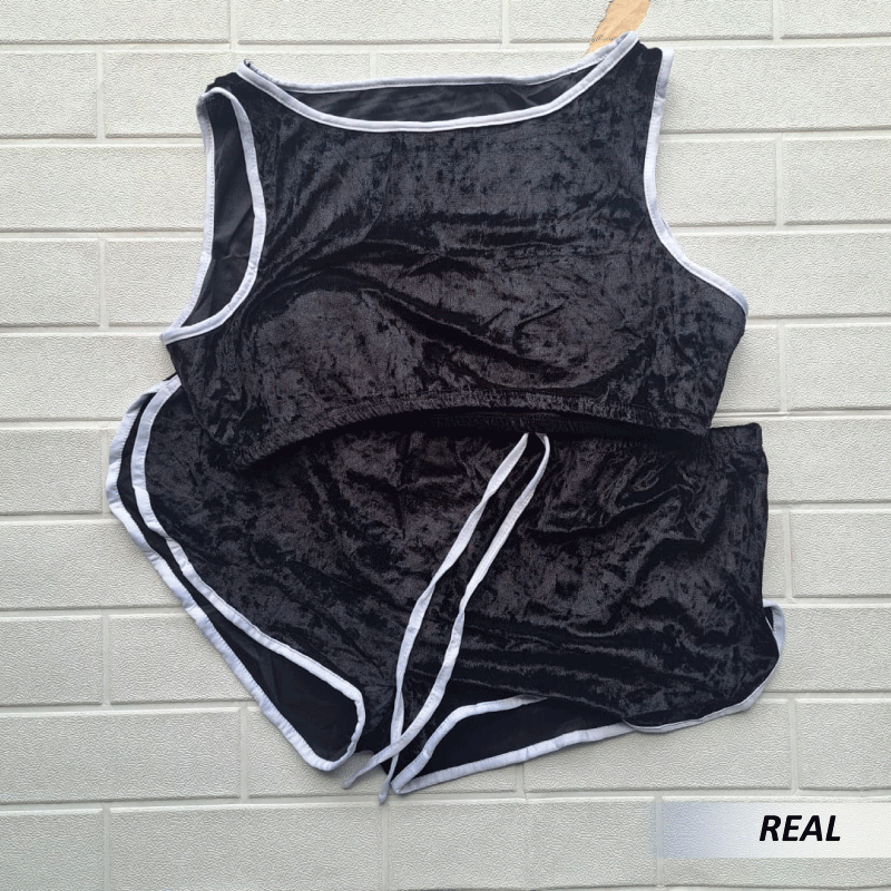 Conjunto de pijama terciopelo sexy
