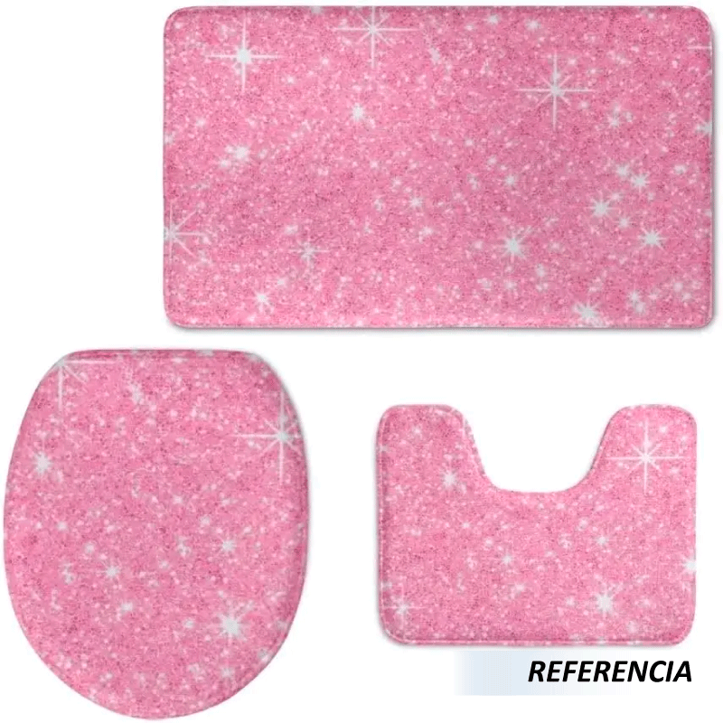 Set de baño luminoso color rosado - Imagen 4
